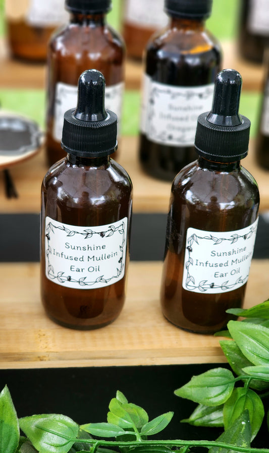 Sunshine infused mullein ear oil